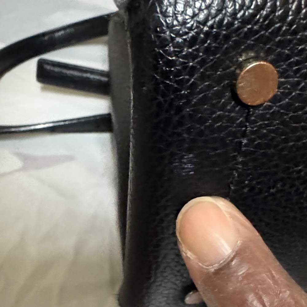 kate spade Black Leather Tote with pale pink interior - Picture 4 of 12